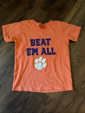Clemson Comfort Colors Orange Kids 'Beat 'Em All' Graphic Tee